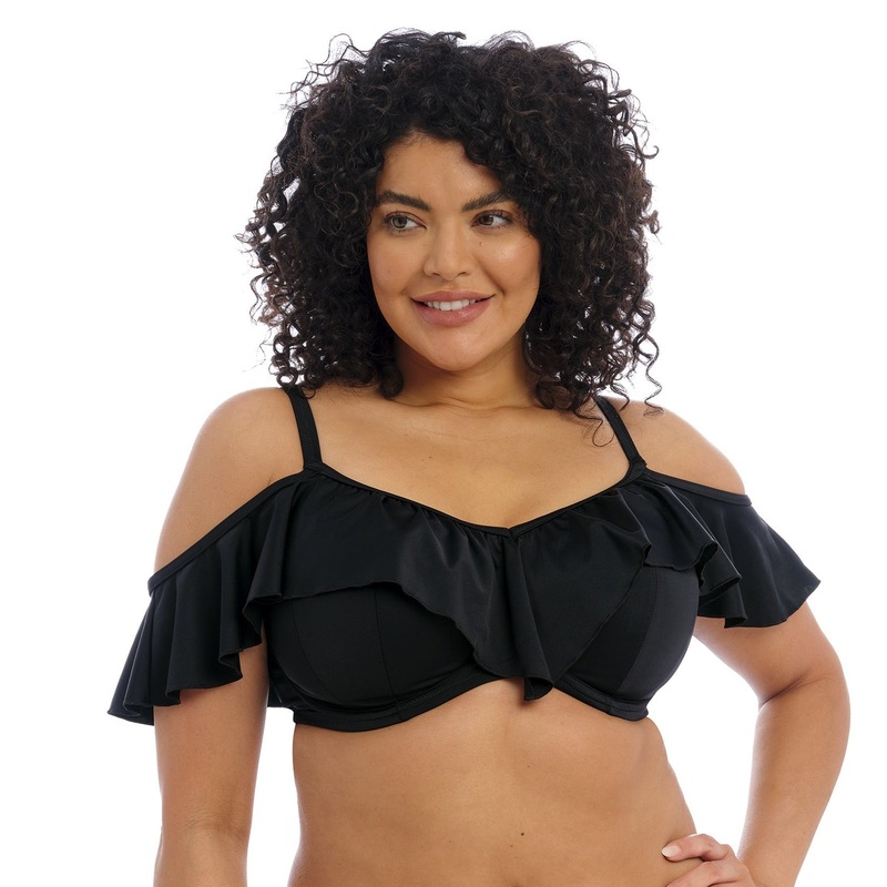 Plain Sailing UW Ruffle Bikini Top – ES7283 BLACK 34GG