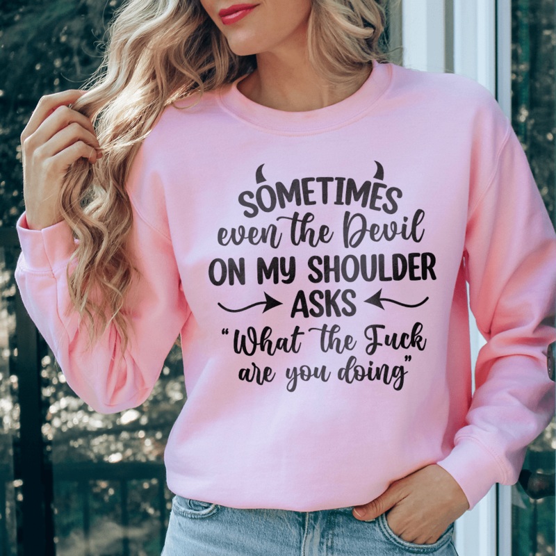Sometimes Even The Devil Sweatshirt Black S