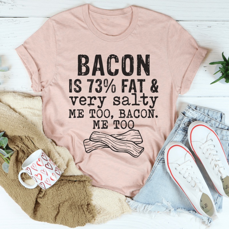 Bacon Fat And Salty Tee Heather Prism Peach S