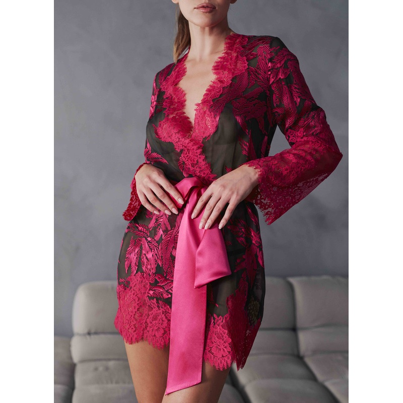 Barbara Magenta Short Robe Magenta 2XS