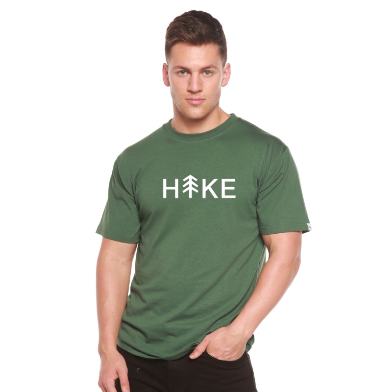 Hike Men’s Bamboo Viscose/Organic Cotton Short Sleeve Graphic T-Shirt Medium Black
