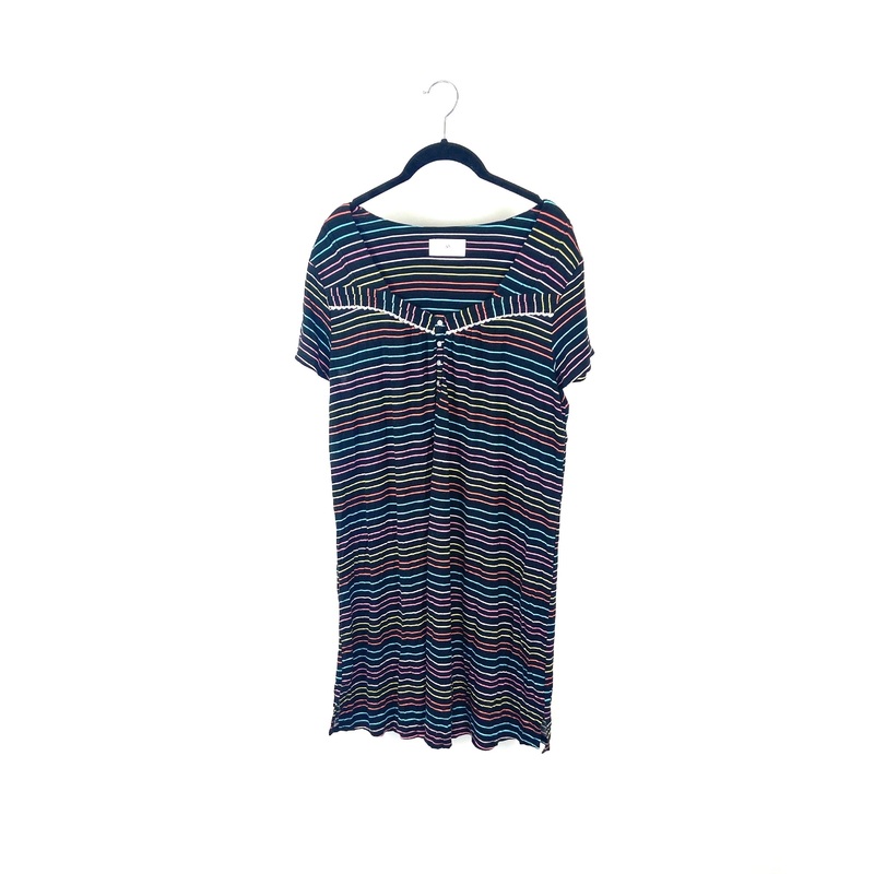 Rainbow Striped Nightgown – Medium