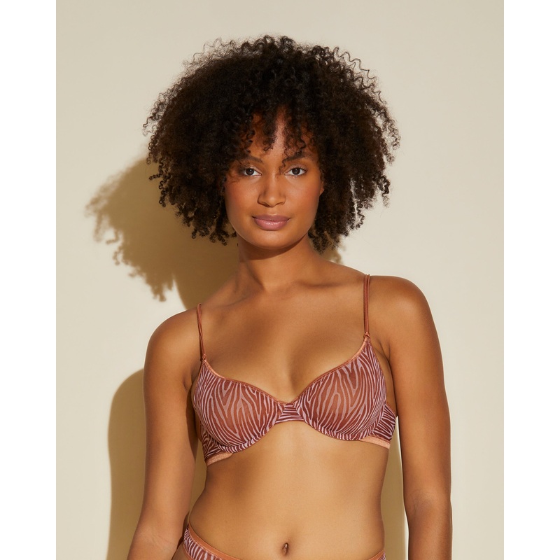Reggiseno Con Coppe Preformate Camel Dark Copper Zebra/Dark Copper 1B
