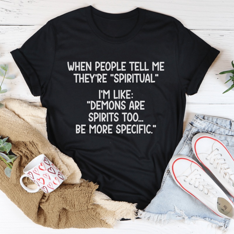 Spiritual People Tee Black Heather S