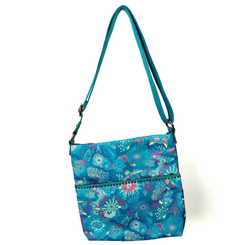Blue Floral Print Bag