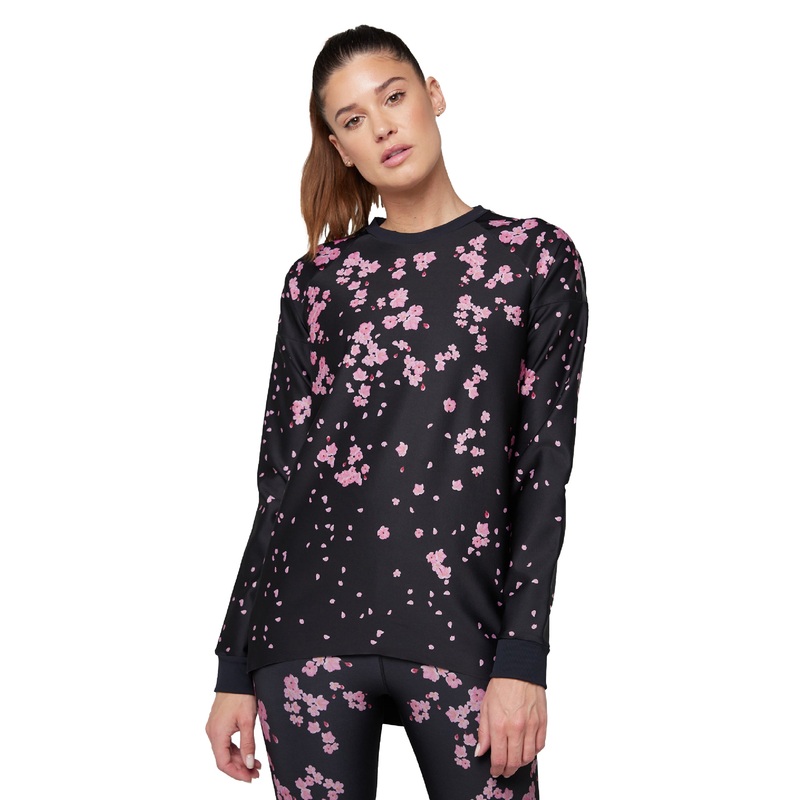 Cherry Blossom Capella Top | An Exclusive Nero Print/Patent Nero XXS