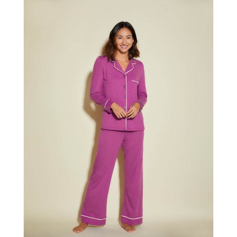 Ensemble Pyjama Haut  Manches Longues Et Pantalon, Petite Cape Fuchsia/Fiore PS