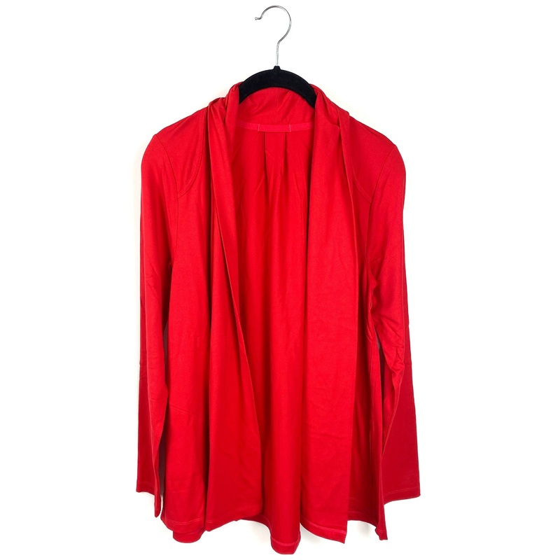 Red Long Sleeve Cardigan – Size 6-8