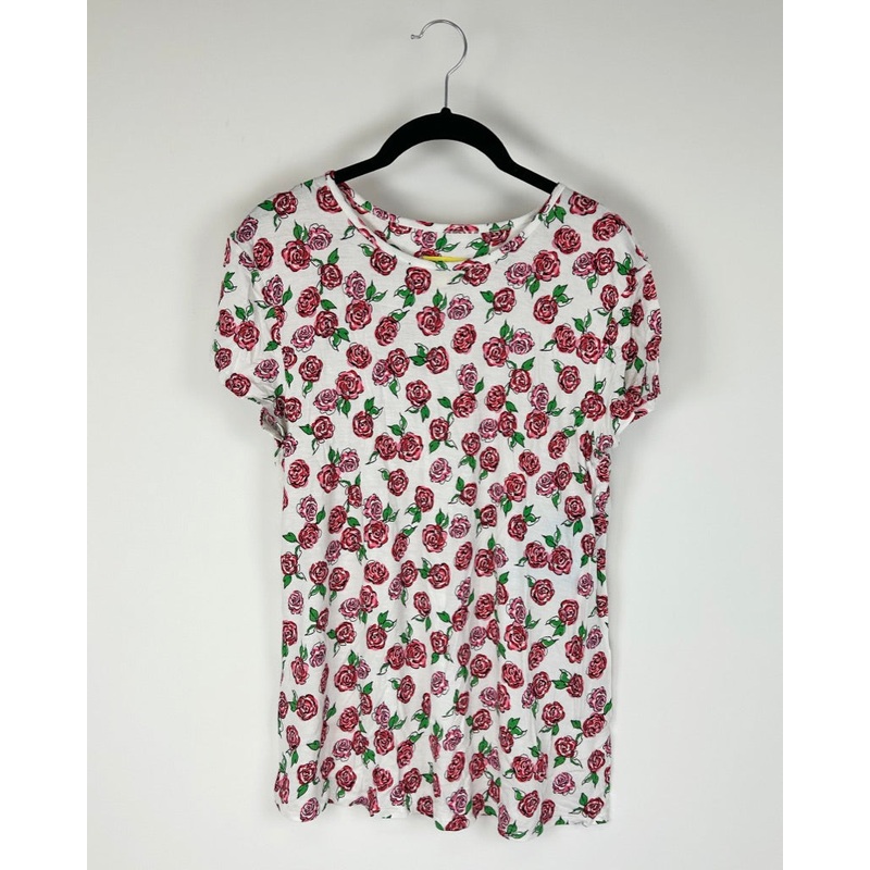 Rose Print Pajama Set – Size 2/4