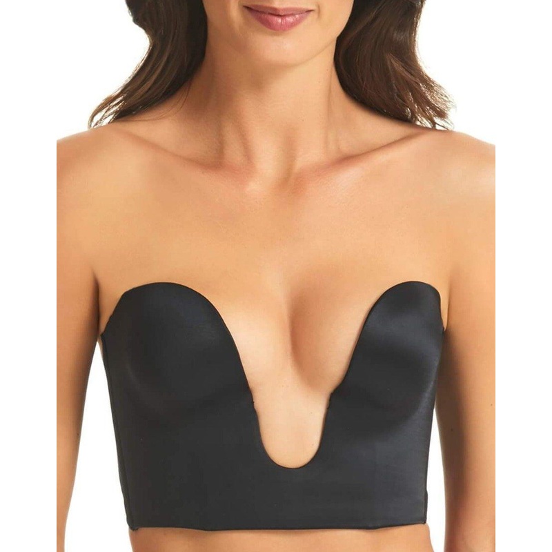Finelines Refined Strapless Plunge Bustier – Black 32A