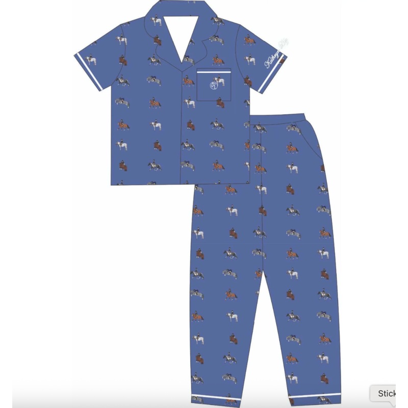 Kathryn Lily Kids Equestrian Pajamas Sporty Horse 8
