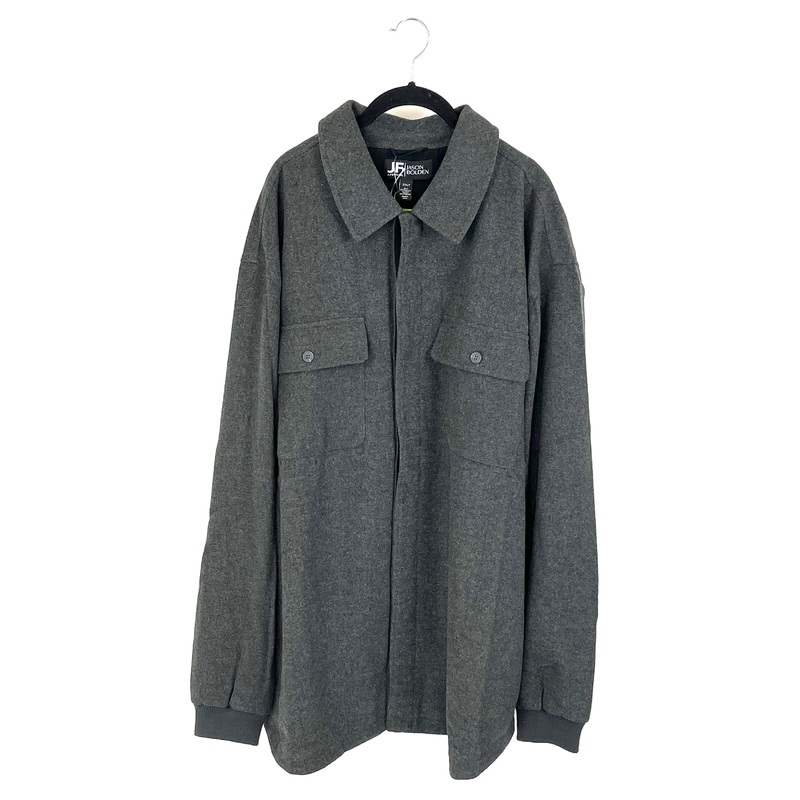 MENS Charcoal Shirt Jacket – Large, 2XLT, and 3XL Large