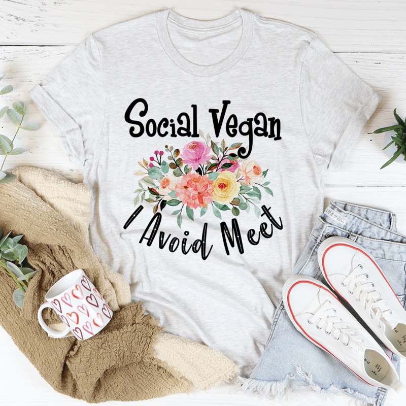 Social Vegan I Avoid Meet Tee Ash S