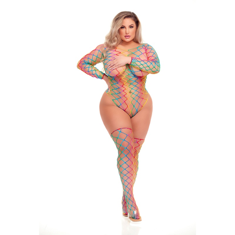 Taste the Rainbow Teddy and Thigh Hi Set – Rainbow