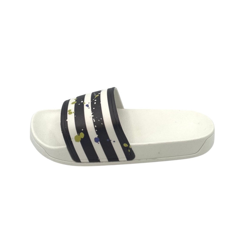 White And Black Striped Slides – Size 5, 6, 8 and 9 Shoe Size 5 (Size 35)
