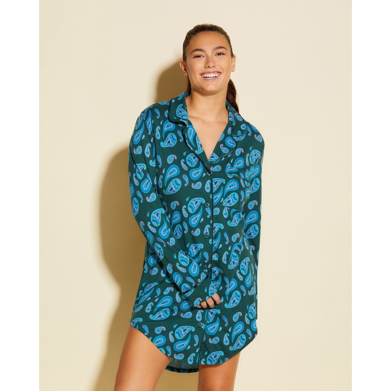 Bedrucktes Nachthemd Congo Paisley XS