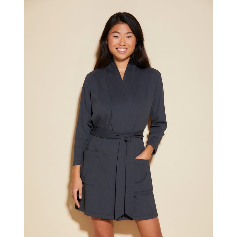 Mantel Strickjacke Schwarz XS