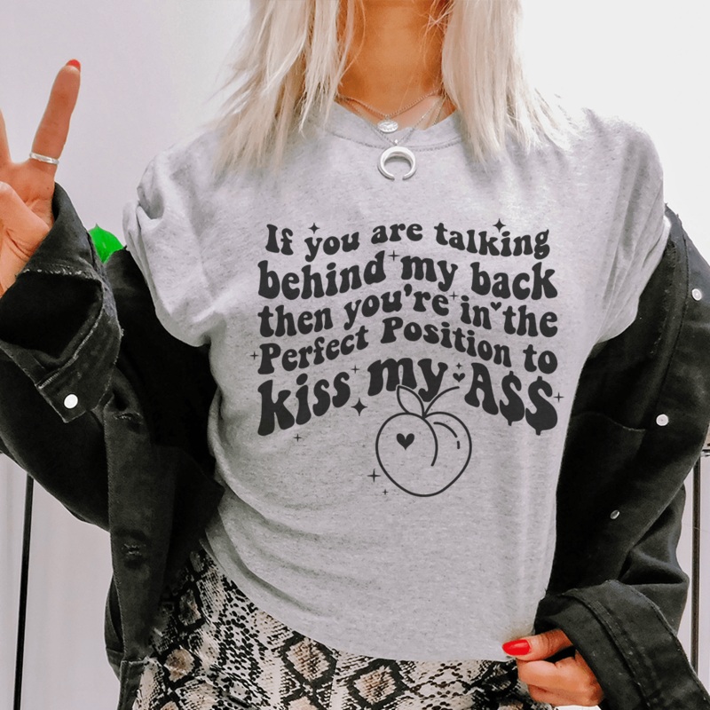 Talking Behind My Back Tee Athletic Heather S